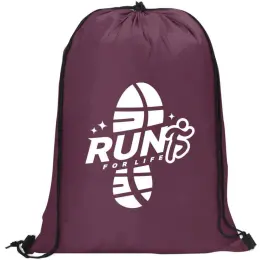 Altitude Daily 190T Drawstring Bag Maroon Branded Image